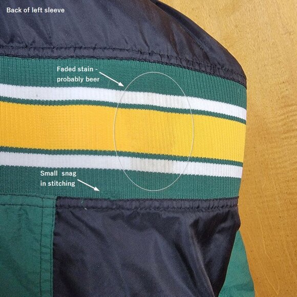Vintage 90s Starter Pro Line NFL Green Bay Packers Pullover Winter Jacket - L - Picture 12 of 15